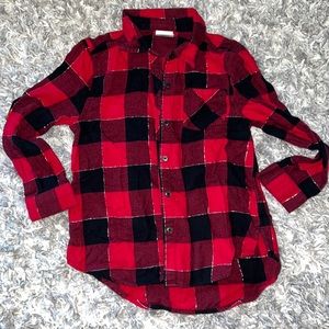 Girls holiday button down